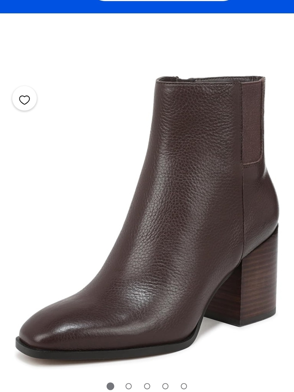 Vionic Vynn Dark Brown Leather Block Heel Ankle Boot Women Size 10 NWOT